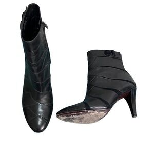 Cole Haan Nike Air Black Sawyer Air Short Heeled Boot Size 9.5 High Heel Classic